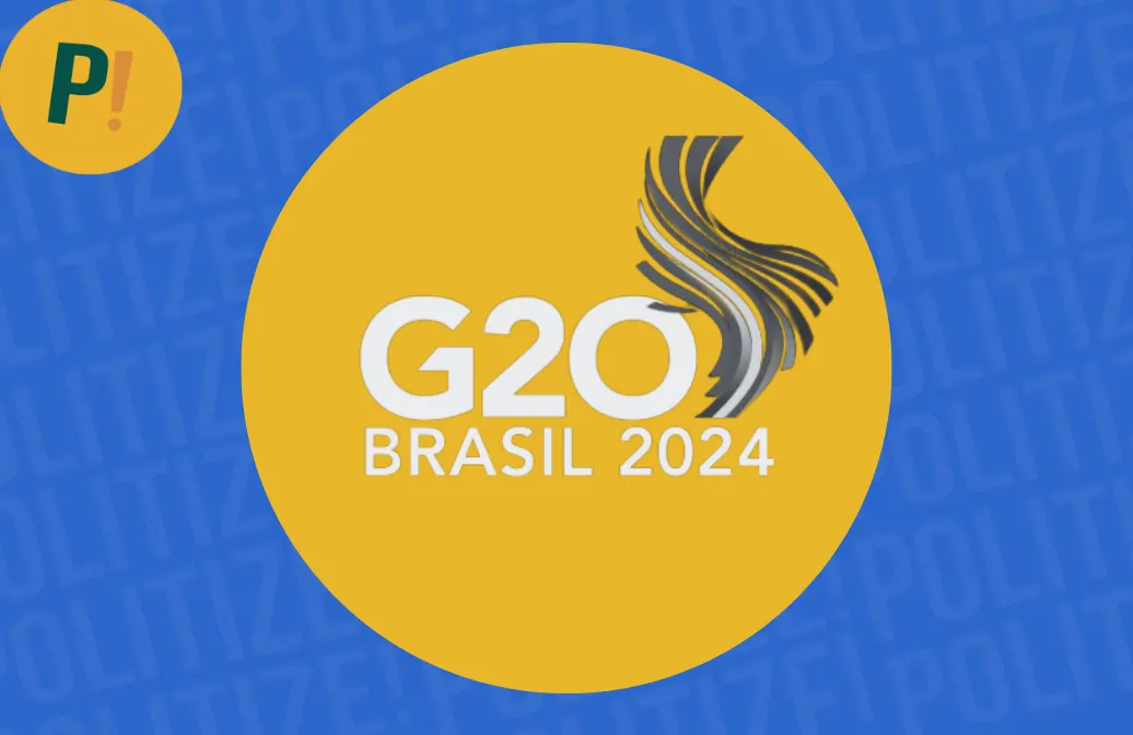 Logo oficial do encontro do G20 de 2024 sediado no Brasil, Rio de Janeiro