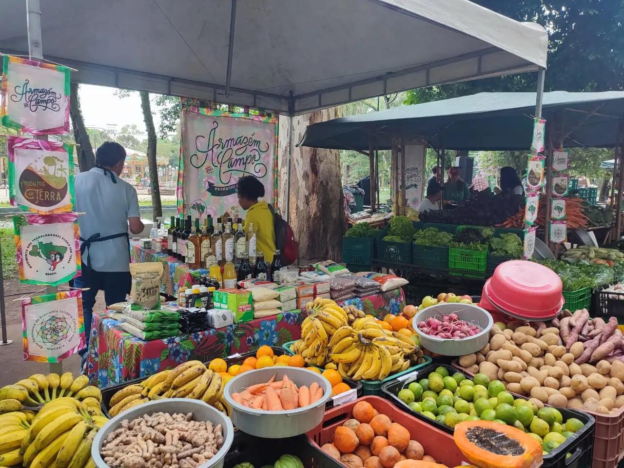 Diversidade alimentar na tradicional feira de orgânicos do passeio público de Curitiba/PR.