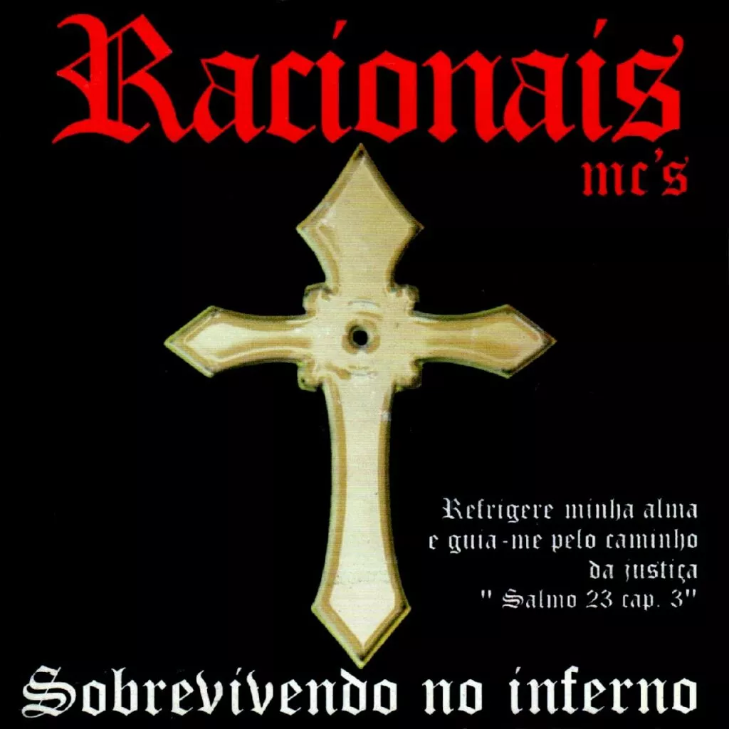 Capa de álbum "Sobrevivendo no Inferno" do grupo Racionais MC's