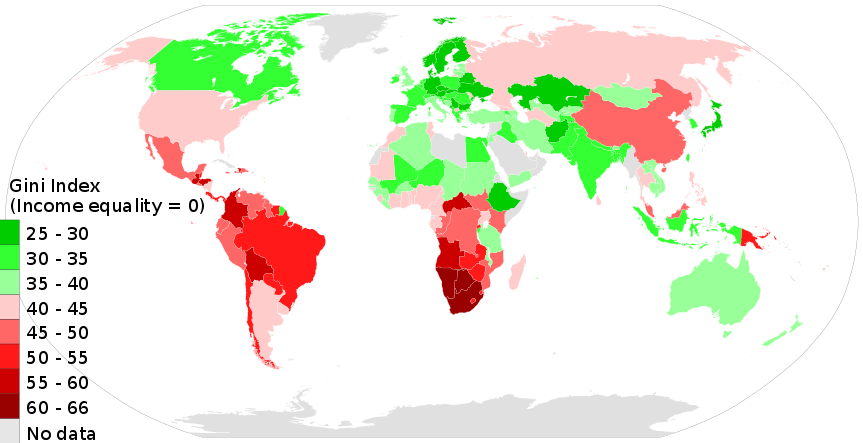 Mapa: Coeficiente de Gini