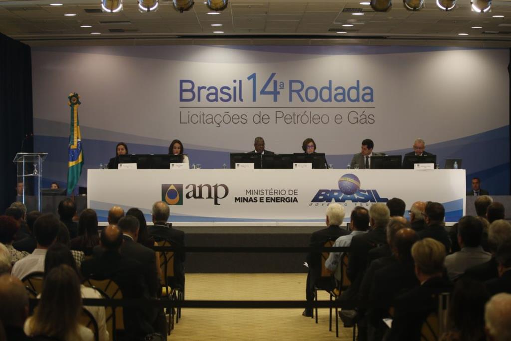 A ANP realiza a 14ª Rodada de Licitações de Petróleo e Gás, em 27 de setembro de 2017. Foto: Tânia Rêgo/Agência Brasil