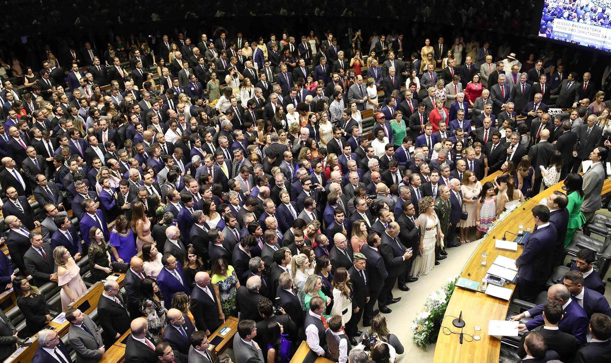 Parlamentares no Congresso Nacional.