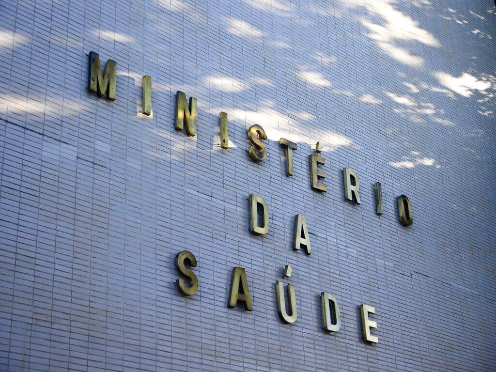 Fachada o Ministério da Saúde.