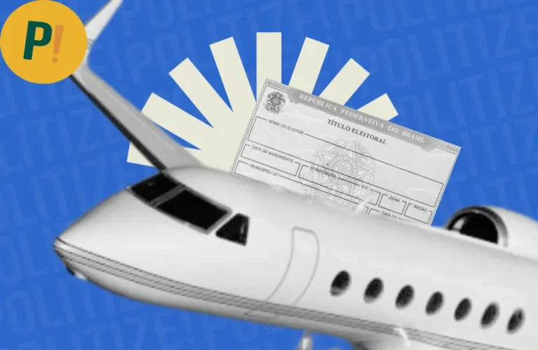 Imagem de um avião com um passaporte sendo transportado