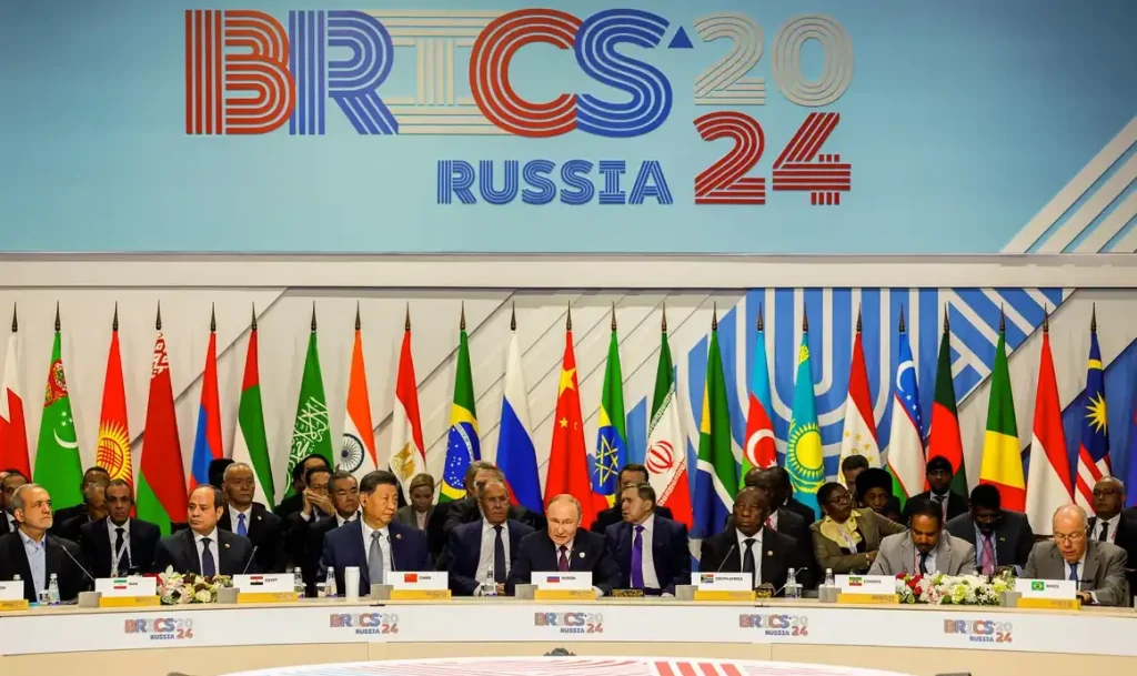 Imagem da reunião dos membros do BRICS de 2024.