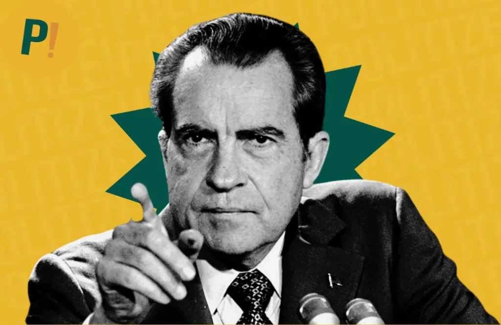 Richard Nixon apontando