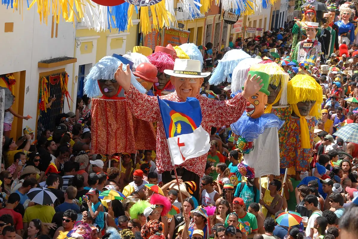 Bonecos gigantes, no carnaval de Olinda. 